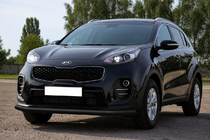 Kia Sportage 2015–2021 Predný ochranný rám ST008 Black (nerezová oceľ) fotografia 1