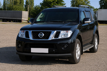Nissan Pathfinder R51 2005–2014 Predná ochrana ST008-1 Black (nerez) fotografia 1