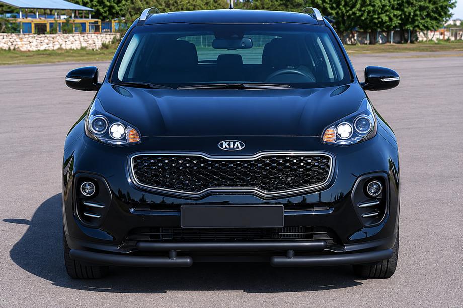 Kia Sportage 2015–2021 Predná ochrana ST009 Black (nerezová oceľ) Image