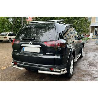 Zadné ochranné rámy AK003-Double (2 ks, nerez) Mitsubishi Pajero Sport 2008–2015