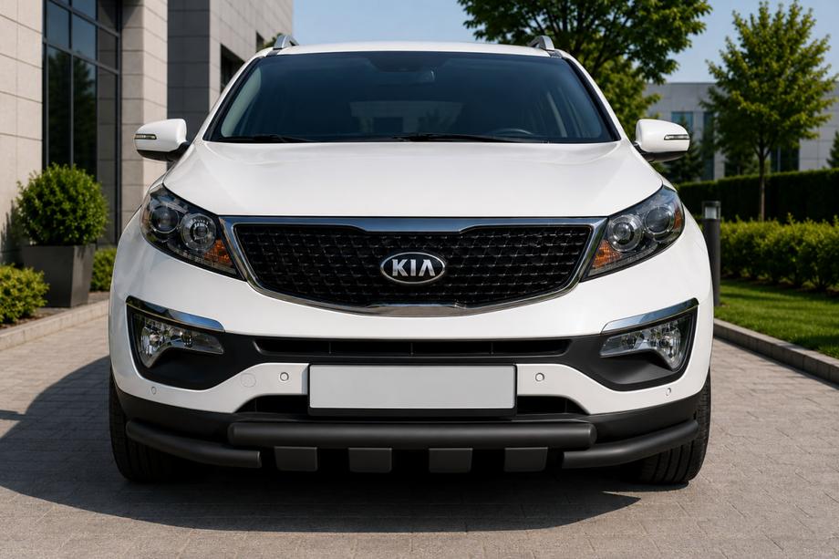 Kia Sorento II XM 2009–2014 Predný ochranný rám ST009-15 Black (2013-2015, nerez) Fotografia 1