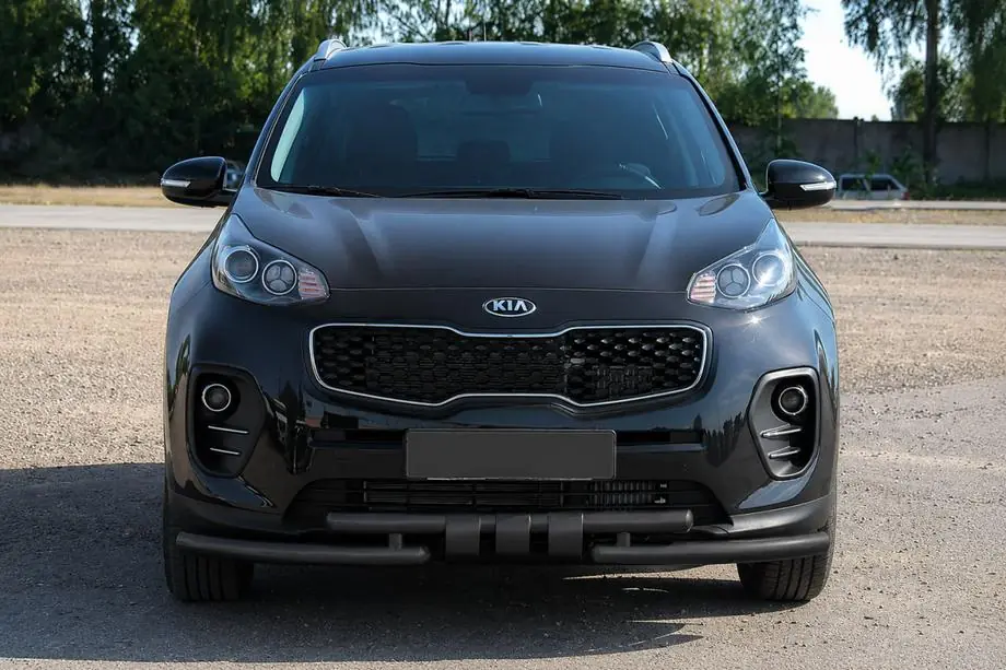 Kia Sportage 2015–2021 Predný ochranný rám ST009-15 Black (nerez) Image