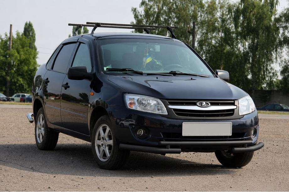 Lada Granta 2011– Predný ochranný rám ST009-2 Black (nerez) Image
