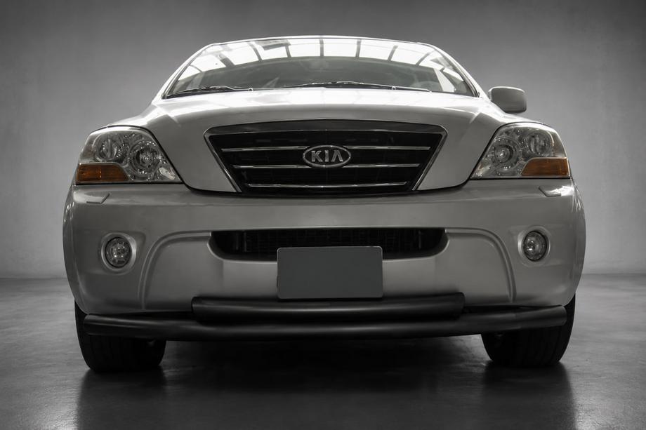 Kia Sorento I BL 2002–2009 Predný ochranný rám ST014 Black (nerez) Image