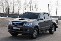 Toyota Hilux 2006–2015 Predný ochranný rám ST014 Black (nerez) fotografia 2