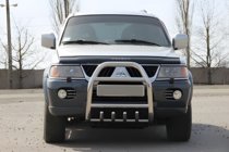 Mitsubishi Pajero Sport 1996–2007 Kengurín QT007 (nerezová oceľ) fotografia 1