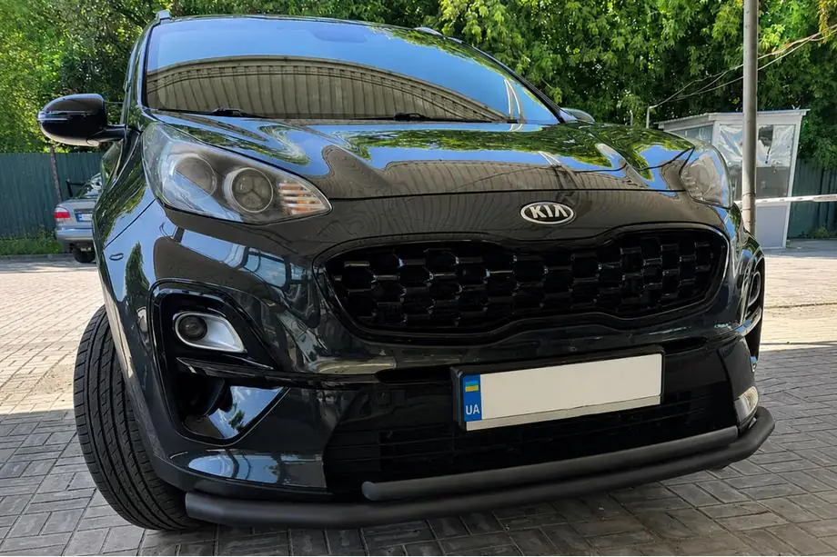 Kia Sportage 2015–2021 Predný ochranný rám ST014 Black (nerezová oceľ) Image