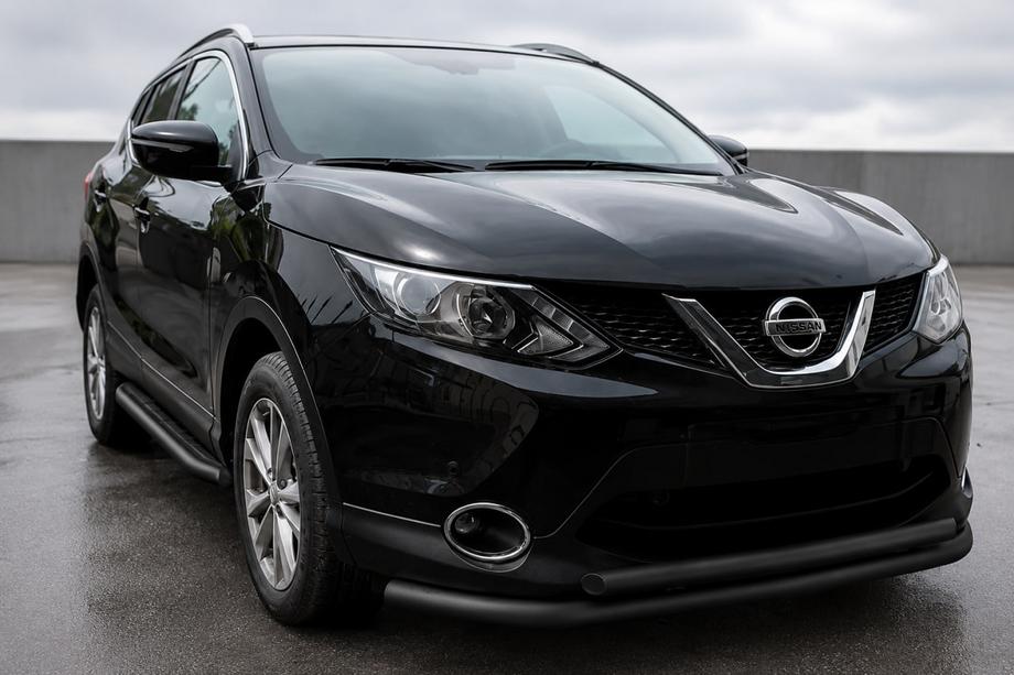 Nissan Qashqai 2014–2021 Predný ochranný rám ST014 Black (nerezová oceľ) Image