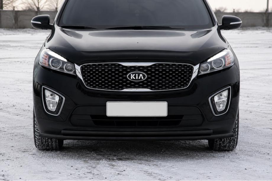Kia Sorento III UM 2014–2020 Predný ochranný rám ST014 60/42mm Black (nerez) Fotografia 4