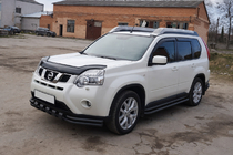 Nissan X-trail T31 2007–2014 Predný ochranný rám ST015 Black (nerez) fotografia 2