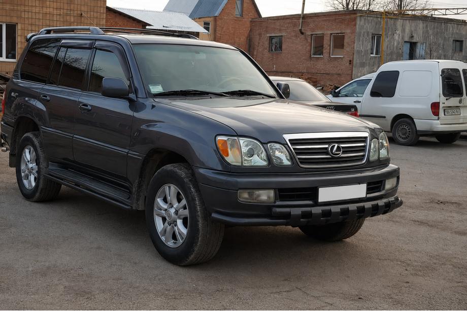Lexus LX470 1998–2007 Predný ochranný rám ST015 Black (nerez) Fotografia 2