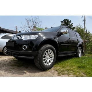 Predný ochranný rám ST015 Black (nerez) Mitsubishi Pajero Sport 2008–2015 fotografia 1