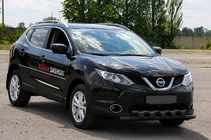 Nissan Qashqai 2014–2021 Predný ochranný rám ST015 Black (nerez) fotografia 3