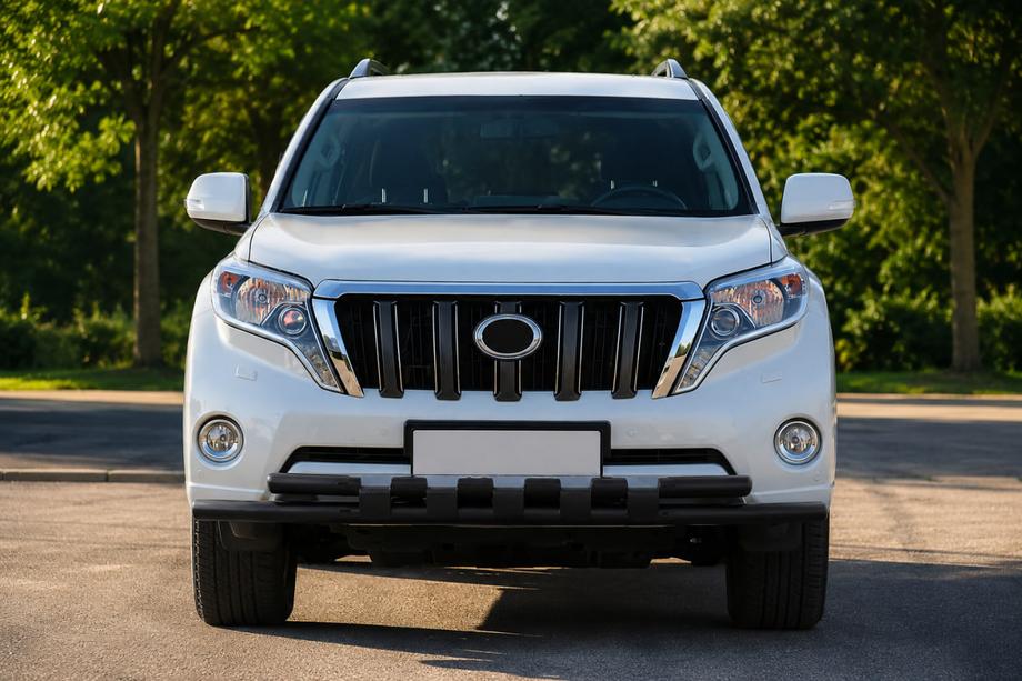 Toyota Land Cruiser Prado 150 2009–2023 Predný ochranný rám ST015 Black (nerez) Fotografia 1