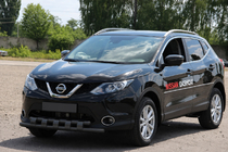 Nissan Qashqai 2007–2010 Predný ochranný rám ST015 Black (nerez) fotografia 1