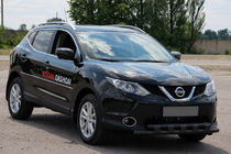 Nissan Qashqai 2007–2010 Predný ochranný rám ST015 Black (nerez) fotografia 3