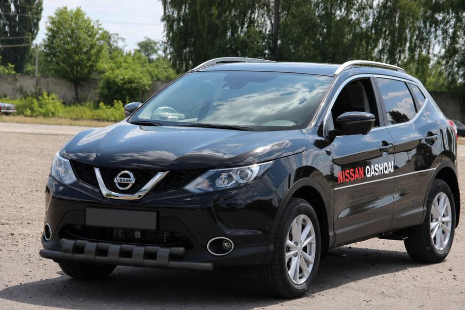 Nissan Qashqai 2007–2010 Predný ochranný rám ST015 Black (nerez) Image