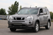 Nissan X-trail T31 2007–2014 Predný ochranný rám ST015/2 Black (nerez) fotografia 2