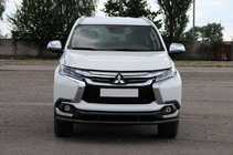 Mitsubishi Pajero Sport 2015– Predná ochrana ST016 Black (nerez) fotografia 3