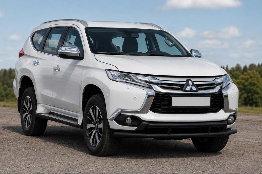 Mitsubishi Pajero Sport 2015– Predná ochrana ST016 Black (nerez) Image
