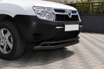 Renault Duster 2008–2017 Predný ochranný rám ST017 Black (nerez) fotografia 2