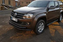 Volkswagen Amarok 2010–2022 Predný ochranný rám ST018-2 Black (nerez) fotografia 2