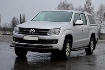 Volkswagen Amarok 2010–2022 Predný ochranný rám ST018-2 Black (nerez) fotografia 4
