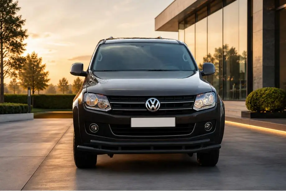 Volkswagen Amarok 2010–2022 Predný ochranný rám ST018-2 Black (nerez) Image