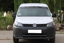 Volkswagen Caddy 2010–2015 Predný dvojitý ochranný rám 60/48 mm čierny (nerez) fotografia 1