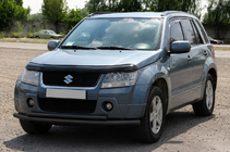 Suzuki Grand Vitara 2005–2017 Predný dvojitý ochranný rám 60/42 mm čierny (nerez) fotografia 1