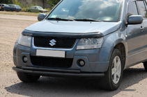 Suzuki Grand Vitara 2005–2017 Predný dvojitý ochranný rám 60/42 mm čierny (nerez) fotografia 2