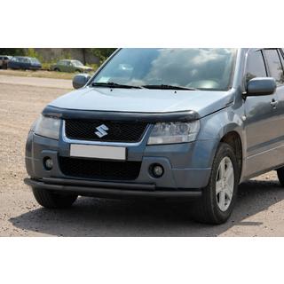 Predný dvojitý ochranný rám 60/42 mm čierny (nerez) Suzuki Grand Vitara 2005–2017 fotografia 2