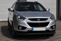 Hyundai IX-35 2010–2015 Predný ochranný rám ST008 Black (nerez) fotografia 4
