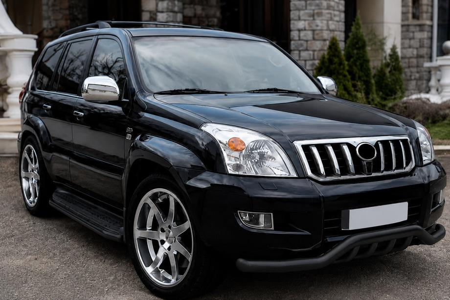 Toyota Land Cruiser Prado 120 2002–2009 Predný ochranný rám ST011 Black (nerez) Image