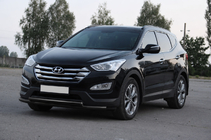Hyundai Santa Fe 3 2012–2018 Predný ochranný rám ST014 Black (nerez.) fotografia 4