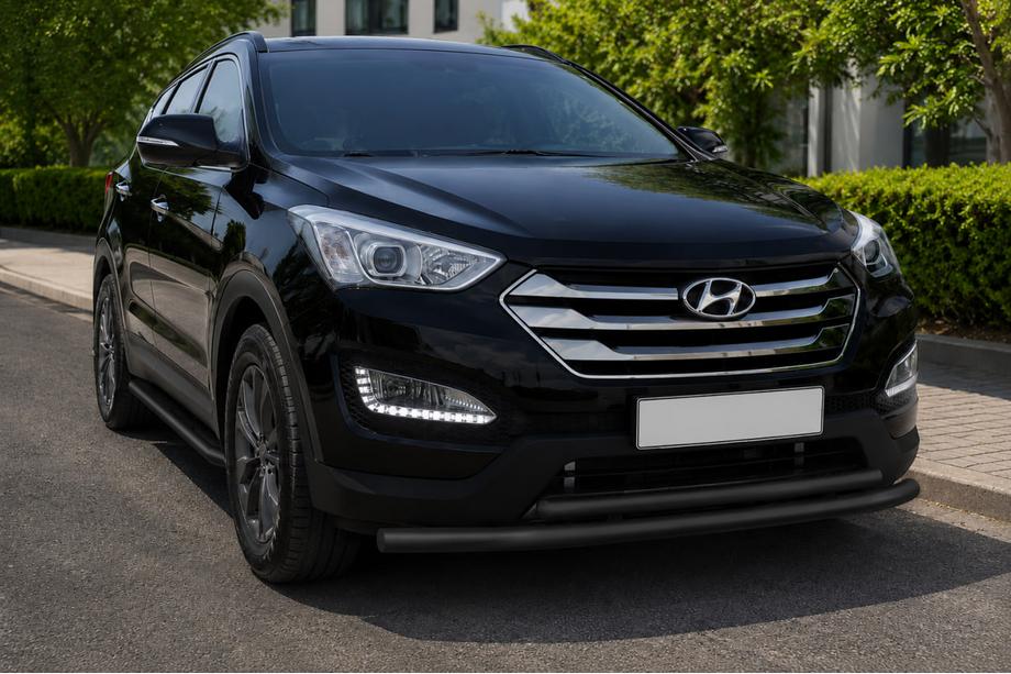 Hyundai Santa Fe 3 2012–2018 Predný ochranný rám ST014 Black (nerez.) Image