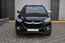 Hyundai IX-35 2010–2015 Predný ochranný rám ST014-1 Black (nehrdzavejúca oceľ) fotografia 2