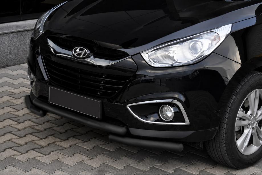 Hyundai IX-35 2010–2015 Predný ochranný rám ST014-1 Black (nehrdzavejúca oceľ) Image