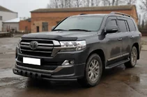 Toyota Land Cruiser 200 2007–2021 Predný ochranný rám ST015 Black (2015+, nerez) fotografia 3