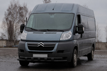 Fiat Ducato 2006–2025 Predný ochranný rám ST015 Black (nehrdzavejúca oceľ) fotografia 2