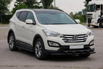 Hyundai Santa Fe 3 2012–2018 Predný ochranný rám ST015 Black (nehrdzavejúca oceľ) fotografia 3