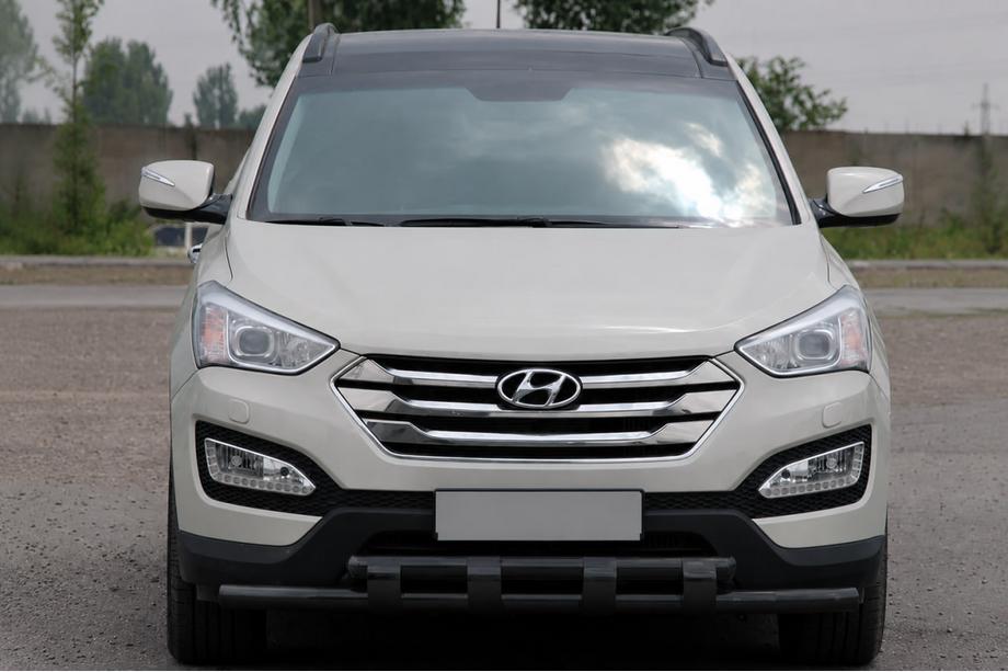 Hyundai Santa Fe 3 2012–2018 Predný ochranný rám ST015 Black (nehrdzavejúca oceľ) Image