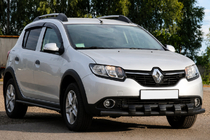 Dacia Sandero 2013–2020 Predný ochranný rám ST015 Black (nehrdzavejúca oceľ) fotografia 3