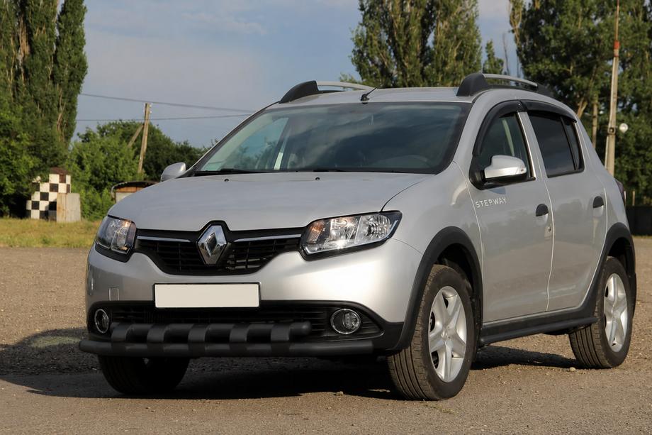 Dacia Sandero 2013–2020 Predný ochranný rám ST015 Black (nehrdzavejúca oceľ) Image