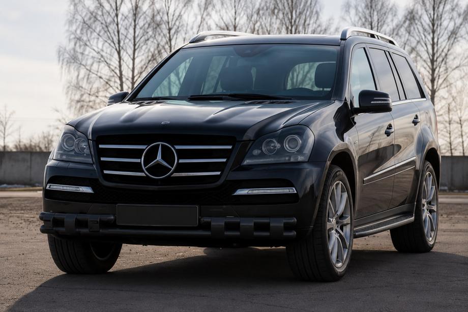Mercedes GL class X164 2006–2012 Predný ochranný rám ST015 Black (nehrdzavejúca oceľ) Image
