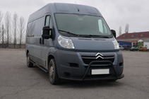 Fiat Ducato 2006–2025 Predný ochranný rám ST019 Black (nerez) fotografia 2