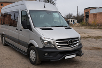Mercedes Sprinter W906 2006–2018 Predná spodná ochranná rúrka MBSP.07.F3-04.6 Black (nerez) fotografia 2