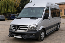 Mercedes Sprinter W906 2006–2018 Predná spodná ochranná rúrka MBSP.07.F3-04.6 Black (nerez) fotografia 1