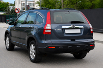 Honda CRV 2007–2011 Čierne strešné lyžiny (OEM) fotografia 1