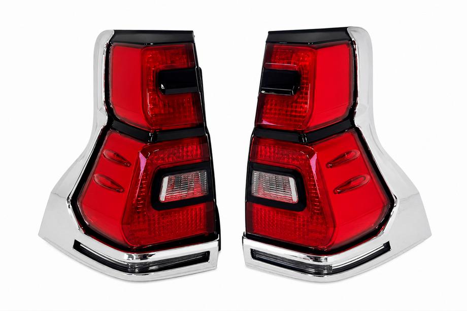 Toyota Land Cruiser Prado 150 2009–2023 LED zadné svetlá Chrome V1 (2017-2023, 2 ks) Fotografia 2